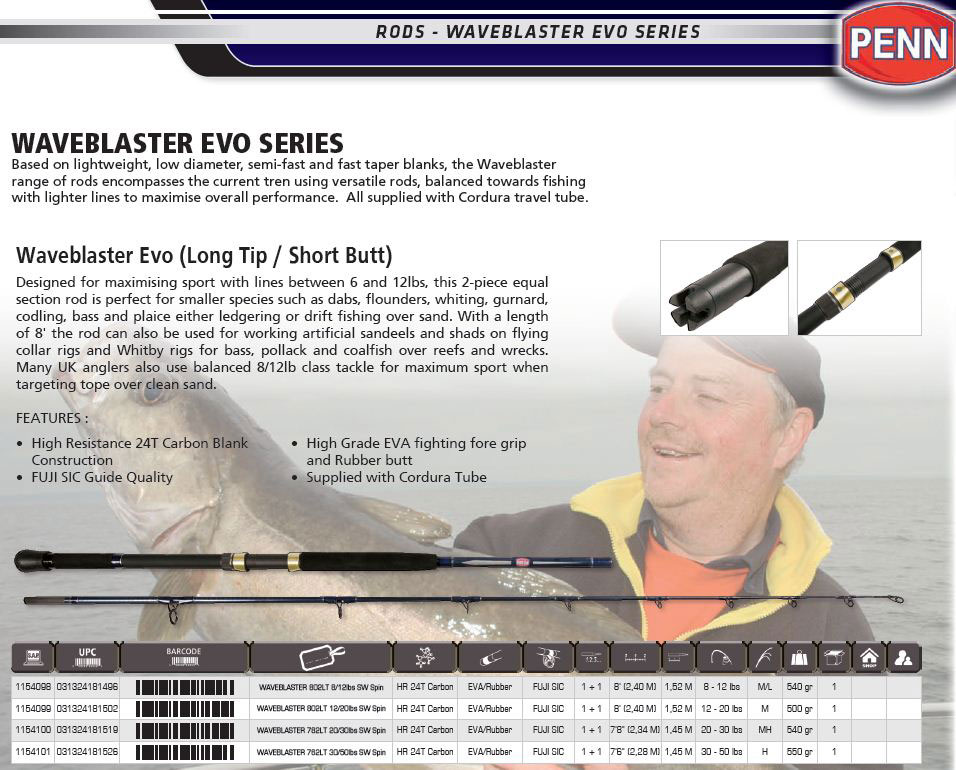 PENN WAVEBLASTER EVO BOAT ROD LONG TIP ALL SIZES. Related Images